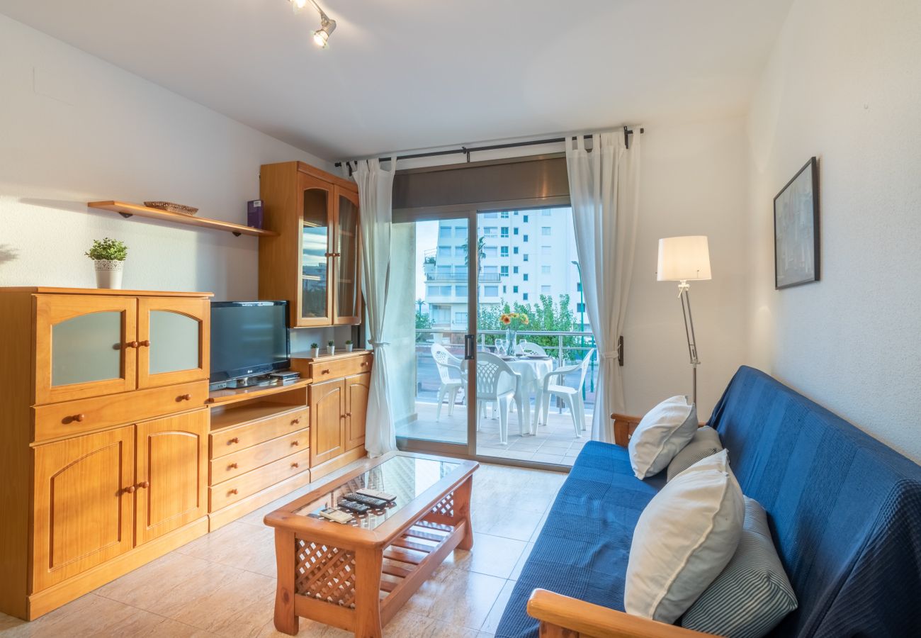 Ferienwohnung in Empuriabrava - 0089-MIRABLAU Ferienwohnung mit seitlichem Blick auf den Strand