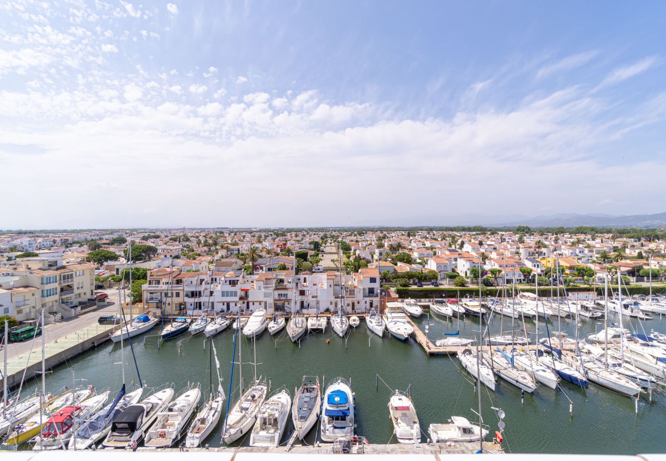 Appartement à Empuriabrava - 0160-PORT GREC Appartement avec WIFI, Smart TV, vue sur canal et mer