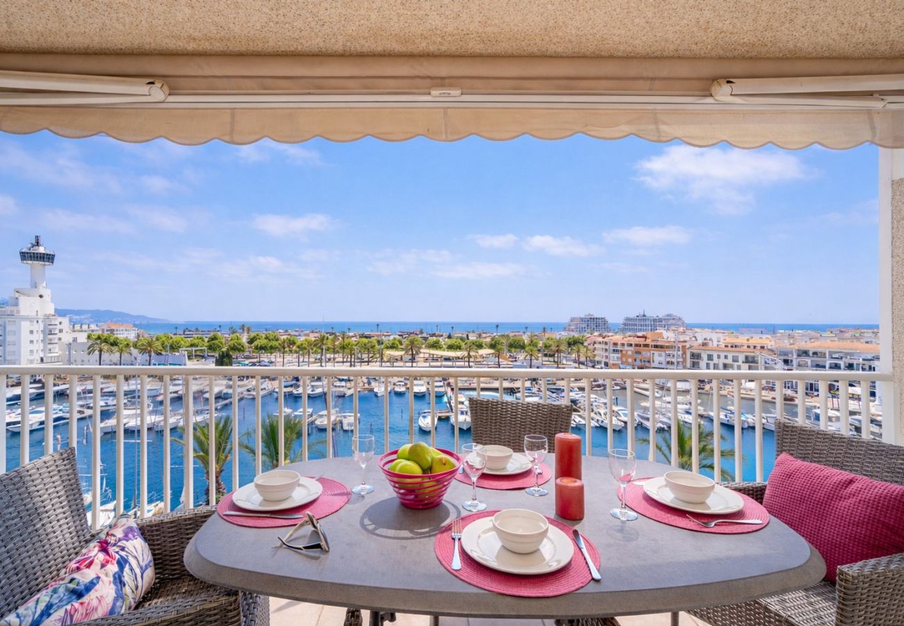 Appartement à Empuriabrava - 0160-PORT GREC Appartement avec WIFI, Smart TV, vue sur canal et mer